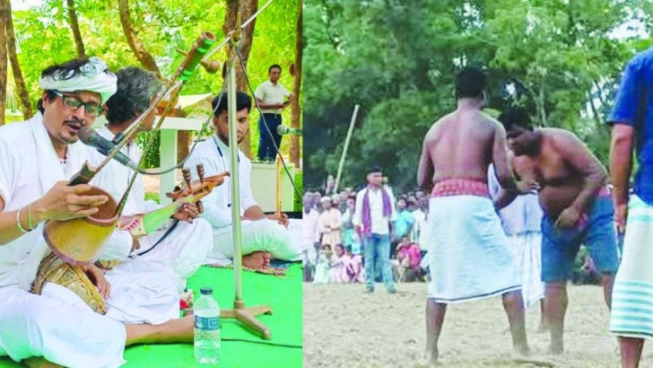 ঐতিহ্য।  উপজেলার বিভিন্ন স্থানে দেখা গেছে বাউল গানের আসর। কোথাও বলীখেলা,